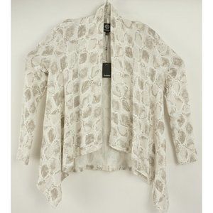 New Bobeau Amie Women's Sizes S / M Sand Snake Draped Waterfall Cardigan Sweater